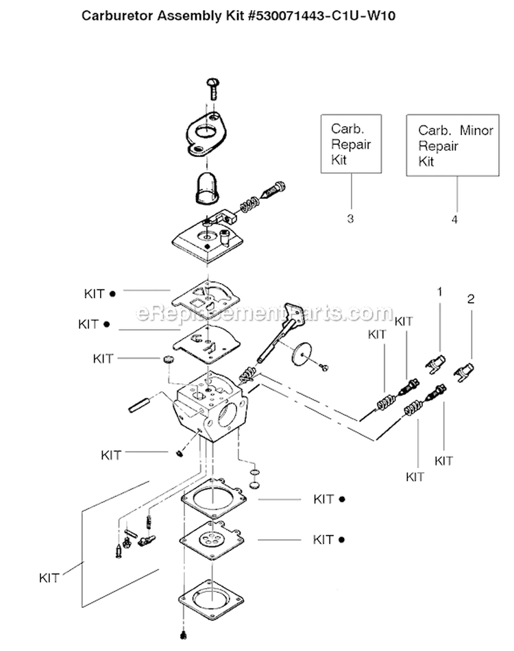 Page A Diagram and Parts List for FEATHERLITE Plus LE Type 2 Weed Eater Trimmer